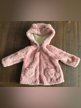 Carter's Plush Pink Hooded Baby Jacket